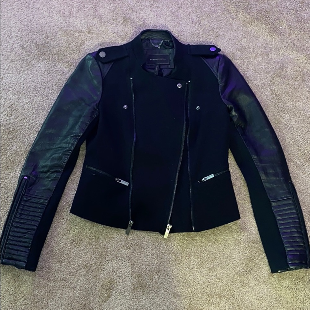 🔥BCBGMAXAZRIA LEATHER JACKET🔥